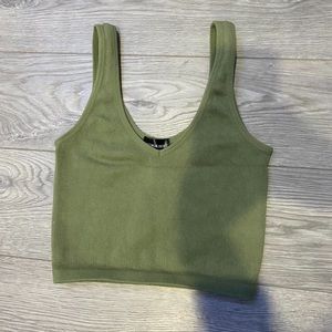 Green Crop Top